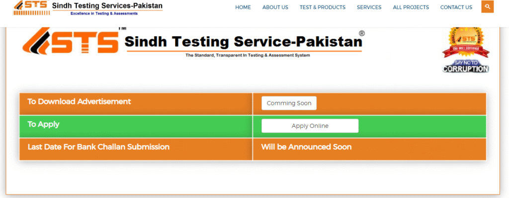 Online Apply for Sindh Police as Assistant Sub-Inspector (ASI) through STS