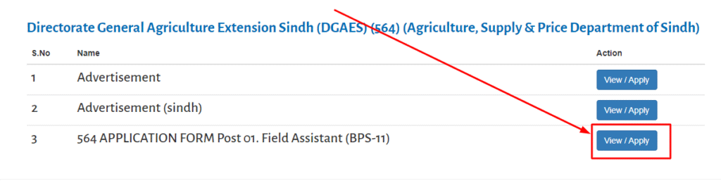 Online Apply for Assistant Jobs in Directorate Agriculture Extension Sindh (DGAES)